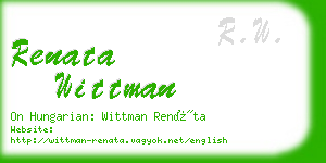 renata wittman business card